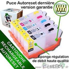 RECHARGEABLE Cartouche Rechargeable pour HP 364 - Pack X5 Vides