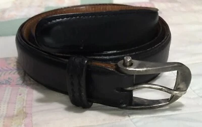 James Reid S Fe 925 Buckle x Martin Dingman Mens 38 Black Calfskin Leather Belt - Image 1 of 4