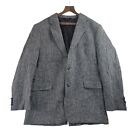 Jos A Bank Harris Tweed Wool Mens Sport Coat Blazer Jacket Herringbone Grey 44l 