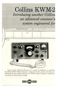 QST Ham Radio Magazine 2-Page Print Ad COLLINS KWM-2 Mobile Transceiver (11/59) - Picture 1 of 2
