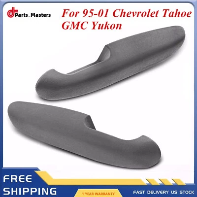 2× New Door Armrest Front Left & Right Gray For Cadillac Chevy GMC SUV Truck Foto 1 de 4