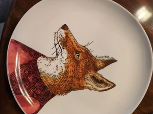 Rachael Kolowski Dapper Animal Salad/Lunch Plate -Fox - Picture 1 of 2