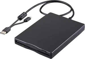 Floppy Disk Reader, 3.5 inch External USB & Type-C 1.44MB FDD Floppy Disk Drive - Afbeelding 1 van 4