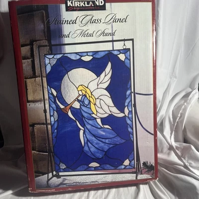 ¡Nuevo! Kirkland Angel Vitral Atrapasol Ventana 20" x 14" Soporte de Piso de Acero Foto 1 de 3