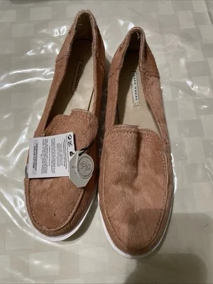 Mocasines planos de pelo de pony rosa Zara para mujer talla US 7,5 EU 38 NUEVOS CON ETIQUETAS Foto 1 de 4