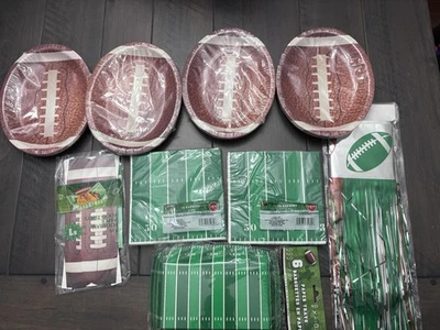 Lote de bandejas decorativas con flecos pack de fiesta de fútbol jugado Foto 1 de 4