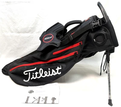 Bolsa de Transporte Titleist Golf Premium Negra\Roja 3 Vías Doble Correa Mini Patas Foto 1 de 4