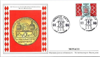 摩纳哥 FDC 1993 年第 101 届国际奥委会会议 - A03258 — 第 1/2 张图片