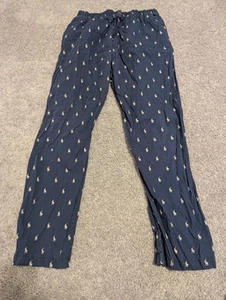Polo Ralph Lauren Pajama Pants Mens M (32-34) Navy Blue Pony Logo - Picture 1 of 9