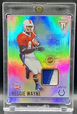 2001 Pacific Titanium Reggie Wayne RC Rookie 60/75 Colts NM+ Game Logo Patch 175