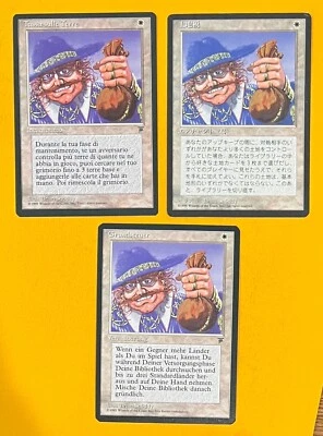 MTG LAND TAX (x3) (Italian, Japanese, German) Legends FBB (OldManMTG 008-871) - Image 1 of 3