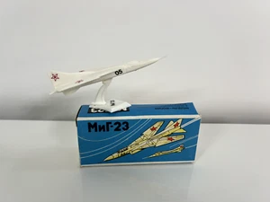 Vintage Soviet 1:100 Model Aircraft MIG-23 – Original Box , Rare USSR MIG Toy - Picture 1 of 15