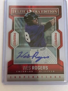 2014 Elite Extra Edition Wes Rogers Die Cut Auto RC 79/100 Combined Shipping - Picture 1 of 3