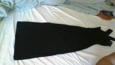 NWT Rag & Bone New York Size 00 Long Black Rachel Rib Dress Side Slits Vent Back - Image 1 of 4