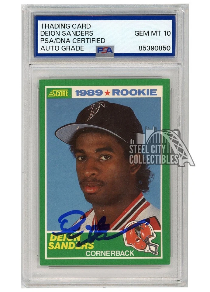 Tarjeta de novato con autógrafo Deion Sanders 1989 #246 PSA/DNA 10 (etiqueta nueva) Foto 1 de 1