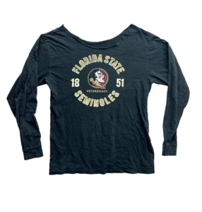 Florida State Seminoles Damen Large Langarm grau Shirt Distressed Schnitt - Bild 1 von 5