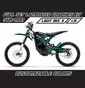 SUR RON Light Bee X Motocross Electric Full Graphics Kit Wave Decals Sticker Set - Foto 1 di 2