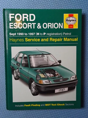 "Ford Escort & Orion" Haynes Owners Workshop Manual (Hardback, 1998) ~ No.1737 - Image 1 of 4