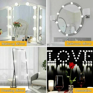 8/12 Bulbs Dimmable Lamp LED Make Up Mirror Lights Vanity Light Hollywood Style - Picture 1 of 18