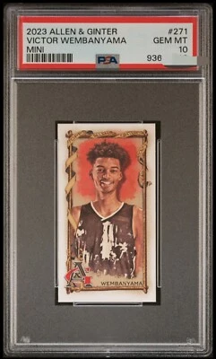 2023 Topps Allen & Ginter Victor Wembanyama Rookie Card # 271 Mini PSA 10 - Image 1 of 4
