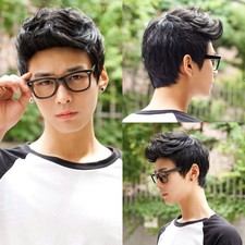 LK _ EG _ corto Uomo capelli parrucca MASCHILE parrucchino TINTI SINTETICO