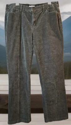 Pantalones de pana elásticos para mujer 14 St. John’s Bay 34" cintura X 27" verde oliva  Foto 1 de 4