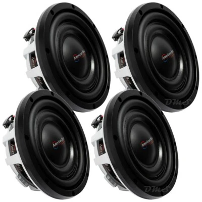 (4) American Bass Titanium TM-844 | 600W DVC 4 Ohm 8" Shallow Slim Subwoofers - Image 1 of 4
