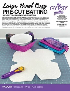 The Gypsy Quilter Lg BOWL COZY BATTUTA PRETAGLIATA Quadrata 15" (8 pezzi nella confezione) - Foto 1 di 1