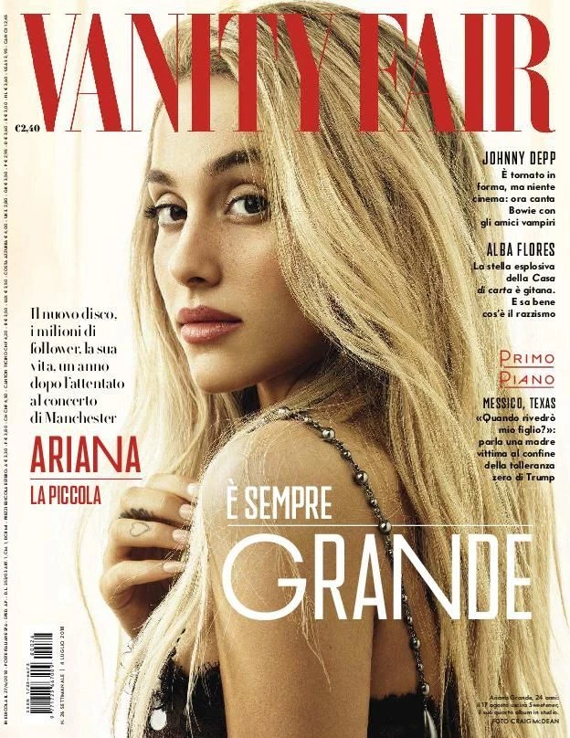 Vanity Fair Magazine Italia Italy Ariana Grande Johnny Depp Alba Flores NEW - Image 1 of 1