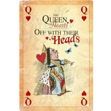 Alice's Adventures in Wonderland Vintage Metal Sign Queen of Hearts (#2) 12x8 in