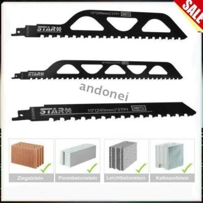 SÄBELSÄGEBLÄTTER HM SÄGEBLATT FÜR-GASBETON ZIEGELSTEIN ZEMENTSTOFFE PORENBETON - Bild 1 von 4