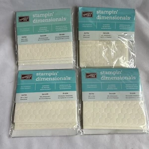 Stampin' Up! STAMPIN' DIMENSIONALS Self Adhesive Foam Mounts 104430 Lot Of 4 NEW - Picture 1 of 4