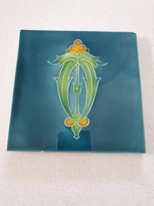 ART NOUVEAU TILE NO 1 G & T LTD ENGLAND - Picture 1 of 3