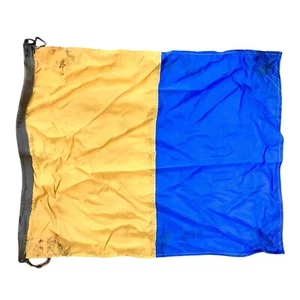 Vintage Seefahrt Kilo 20x30 Signal Flagge Segeln Maritim Buchstabe K Nylon Internationa - Bild 1 von 12