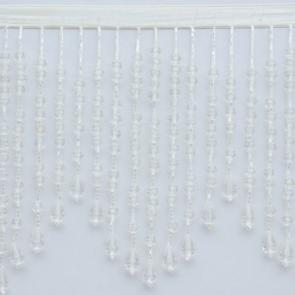 5inch acrylic glass beaded fringe for lampshade or curtains - by the yard - 955C - Image 1 of 1