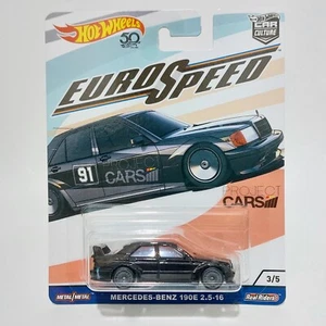 Hot Wheels ERROR NO SIDE TAMPO Mercedes Benz 190E Euro Speed - Picture 1 of 5