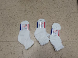 Nwt Max Grey Boys Socks White 6-8.5 Ankle White - Picture 1 of 1