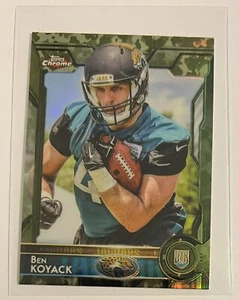 Ben Koyack 2015 Topps Chrome Mini Camo Refractor RC 26/99 Jacksonville Jaguars - Picture 1 of 2
