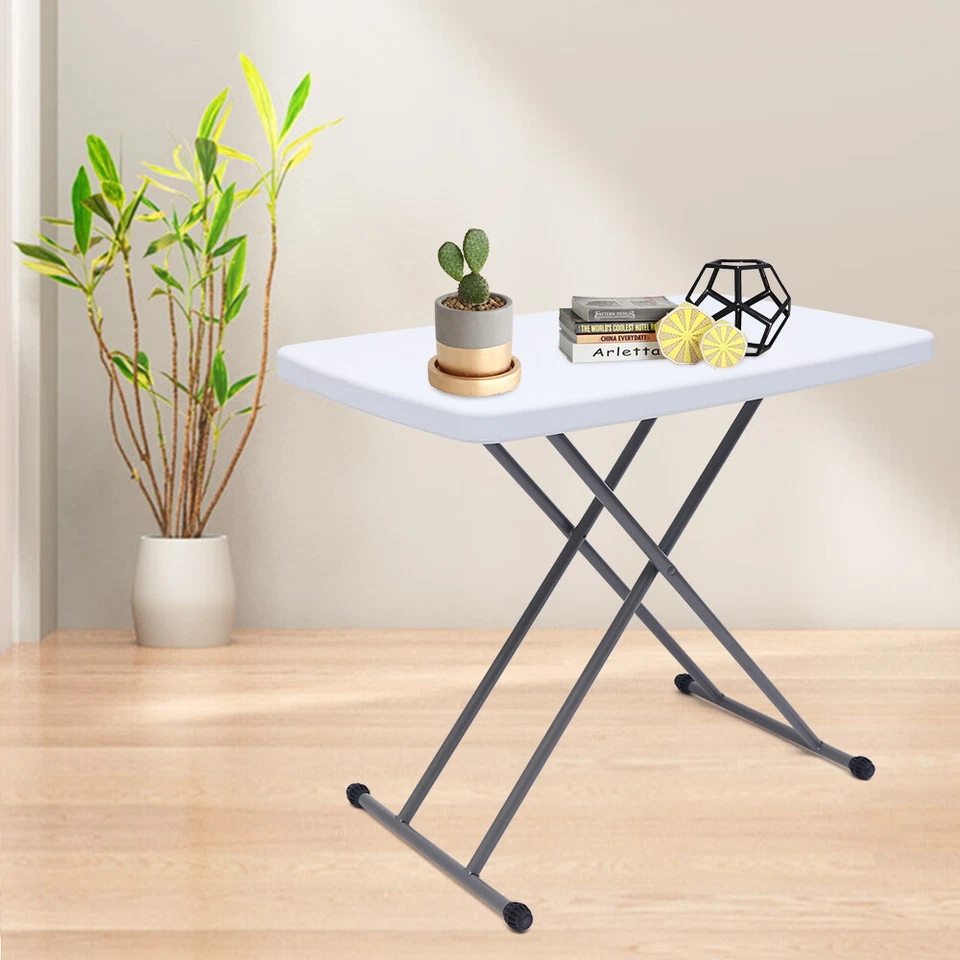 30x20" Height Adjustable Folding Table Snack Desk Sofa Dining Tray Laptop Table - Image 1 of 4