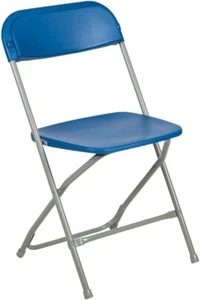 Silla Plegable Con Asiento Y Respaldo De Resina Para Uso Diario Color Azul NUEVO - Picture 1 of 6