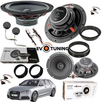 FOCAL EVOTUNING - NO HERTZ Kit 6 Casse Altoparlanti Focal Anteriori+Posteriori per Audi A6 4G dal 2011-2018