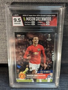 Mason Greenwood - 2019 Topps Now UEFA CL Rookie RC #59 HGA 9.5
