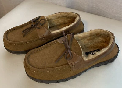 ZAPATILLAS CHAPS Cuero Gamuza Genuino M 8-9 Para Hombre Tostado Oscuro ¡COMO NUEVAS! Foto 1 de 4