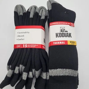 Paquete de 3 pares (2) calcetines térmicos Kodiak mezcla de lana para hombre talla 7-12 - Imagen 1 de 4