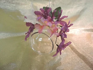 Hanging Clear Globe Bird Feeder with Flower Decorations - Picture 1 of 4