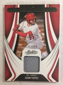 2022 Absolute Juan Yepez Green Rookie Threads #d 131/199 - Picture 1 of 2