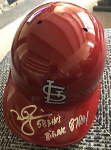 Mark McGwire Signed & Multi-Inscribed St Louis Cardinals Batting Helmet & COA