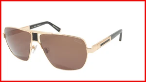 Gafas de sol ZILLI acetato de titanio cuero polarizado Francia hechas a mano ZI 65035 C01 - Imagen 1 de 9