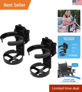 Adjustable Wheelchair Cup Holder - Portable Drink Carrier for Mobility Devices - Picture 1 of 10