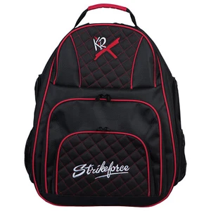 KR Strikeforce Royal Flush Deuce Black/Red 2 Ball Tote Back Pack Bowling Bag  - Picture 1 of 4